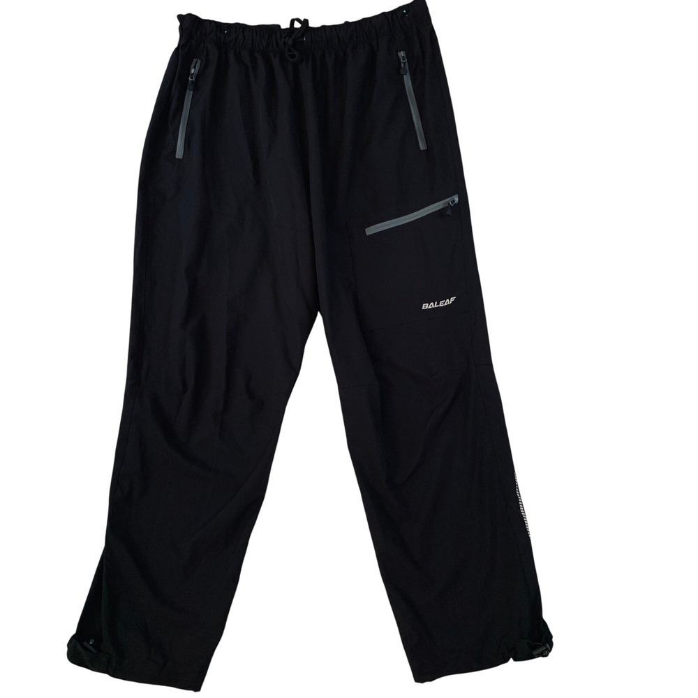 BALEAF Men's 3XL Black Hiking Pants Lightweight Outdoor Zipper Pockets